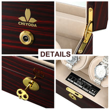 Load image into Gallery viewer, CHIYODA Double LCD Watch Winder with 12 Modes Available - Deluxe Piano Series