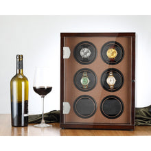 Load image into Gallery viewer, CHIYODA Six LCD Watch WinderWatch Winder with 12 Modes Available - Golden Brown Series

