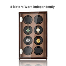 Load image into Gallery viewer, CHIYODA Eight LCD Watch WinderWatch Winder with 12 Modes Available - Golden Brown Series
