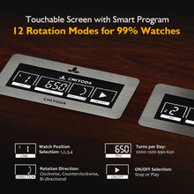Load image into Gallery viewer, CHIYODA Eight LCD Watch WinderWatch Winder with 12 Modes Available - Golden Brown Series
