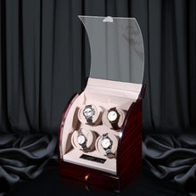 Load image into Gallery viewer, CHIYODA Quad +3 LCD Watch Winder with 12 Modes Available - Deluxe Piano Series
