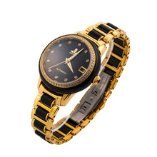 Load image into Gallery viewer, CHIYODA Luxury Automatic Dark Jade Watch for Women, Swiss Automatic Watch with Calendar and Diamonds Jade Dial Precious Timepiece for Collection
