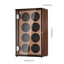 Load image into Gallery viewer, CHIYODA Eight LCD Watch WinderWatch Winder with 12 Modes Available - Golden Brown Series
