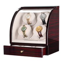 Load image into Gallery viewer, CHIYODA Quad +3 LCD Watch Winder with 12 Modes Available - Deluxe Piano Series
