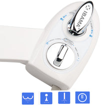 Load image into Gallery viewer, IBAMA Bidet with Self Cleaning Dual Nozzle, Non-Electric Bidet Attachment for Personal Hygiene, Easy Installation -White
